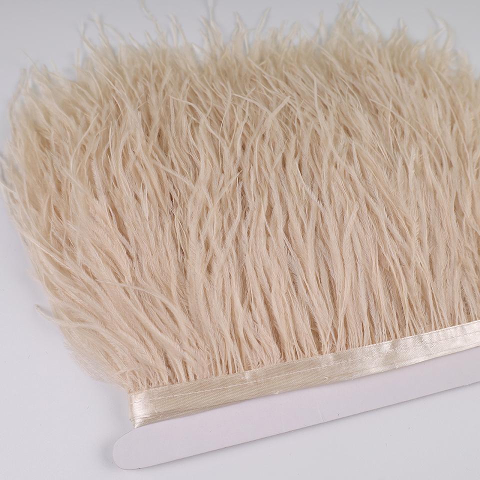 13-18CM 6M Ostrich Feather trim Cloth Belt for sewing DIY feather ribbon fringe Wedding dress clothes decoration
