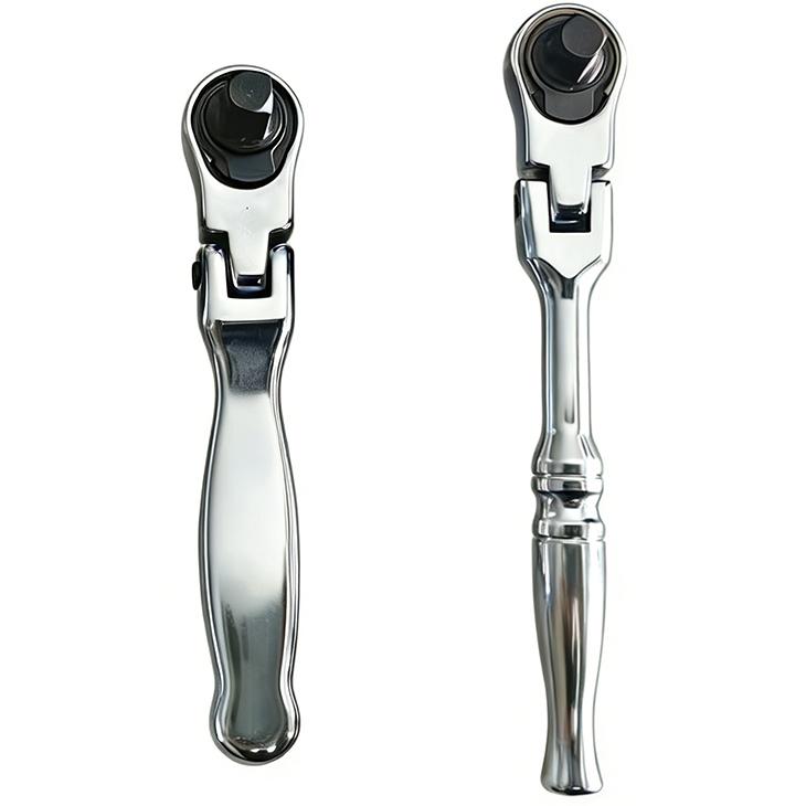 2 Pieces 72 Teeth Mini Ratchet Wrench Toughbuilt Swivel Socket Wrench Spanner for 1/4 "Drive Sleeve Automotive Mini Repair Tools