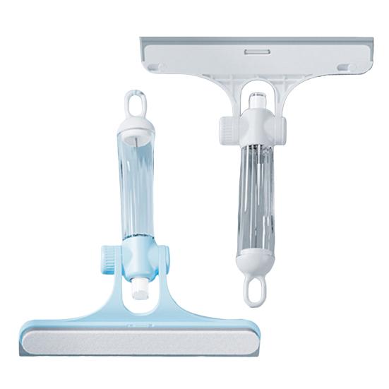 Glass Scraper Ergonomic Handle 3-in-1 Window Cleaning Tool with Spray