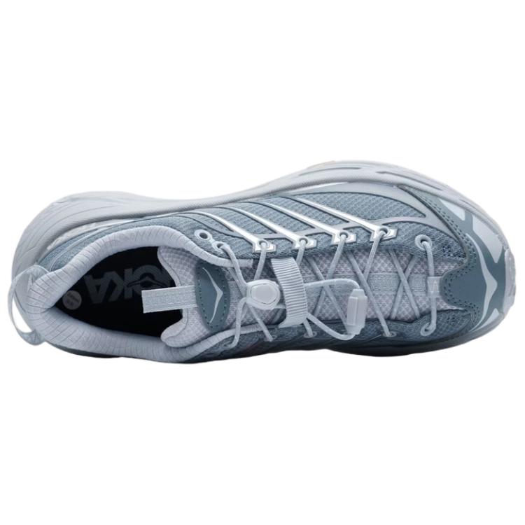 HOKA ONE ONE Mafate Three 2 Trail Running Shoes Unisex Gray Blue 1141572-WSHD