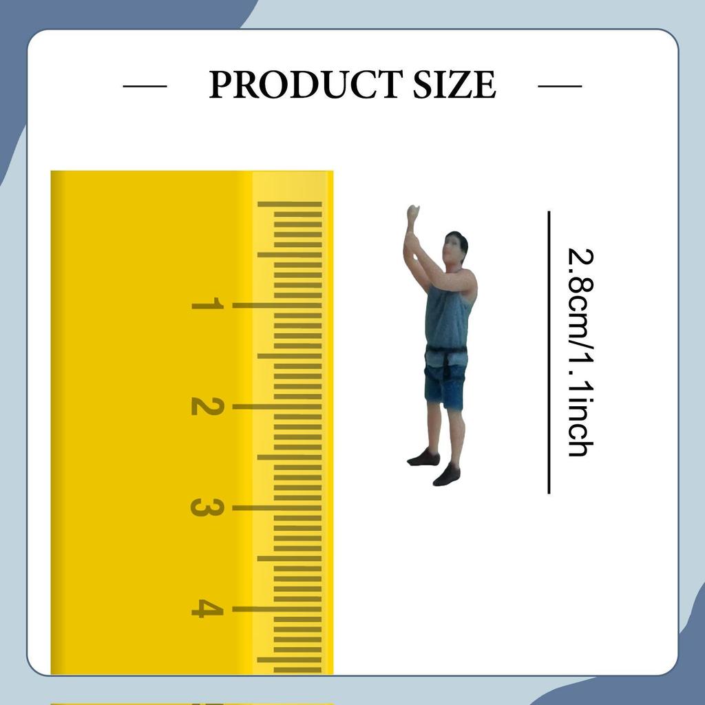 1/64 Scale Miniature Figure Model Rock Climbing Decoration Painted Tiny