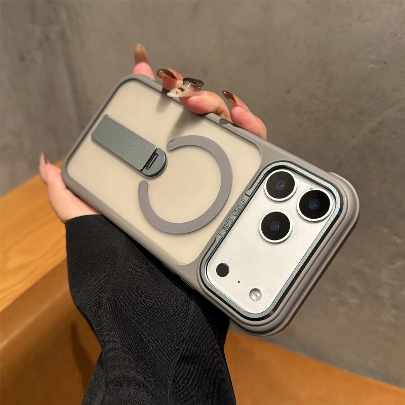 Frosted iPhone 17 PROMAX Magnetic Stand Case 14