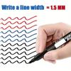 15Pcs 1.5mm Permanent Marker Color Art Marker Fine Point Waterproof Ink Fine Nib Bold Nib Black Blue Red Ink Paint Marker