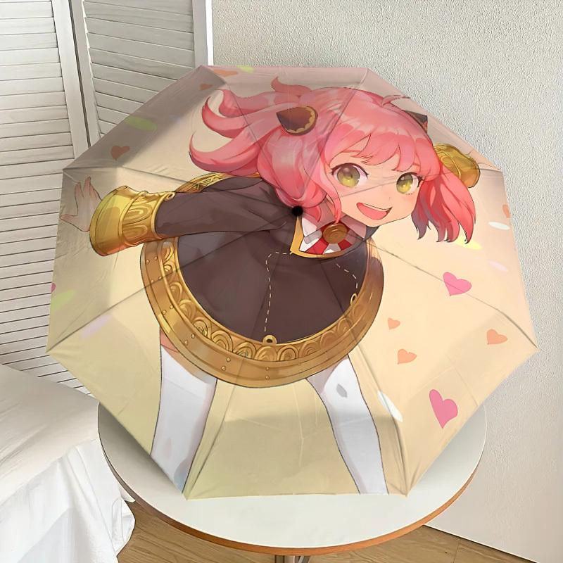 1PC Pink-haired girl Umbrella-8-Rib Reinforced, Automatic Open, Lightweight & Durable, Cute Fashion Accessory for Outdoor-P63
