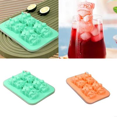 G8DA Hanging Cup Lion Ice Mold Ice Tray Silicone Ice Maker Mold