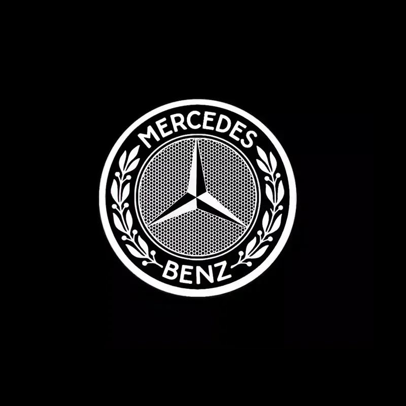 2PCS LED Car For Mercedes Benz Door Welcome Lamps Logo Emblem Ghost Shadow Light Auto Accessories CLA CLS C218 W218 A207 C207 C1