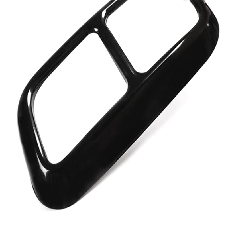 Authentic Car Tail Throat Trim For Land Rover Range Rover Sport 2018- Exhaust Pipe Cover Tail Pipe Cover Trim Gloss Black