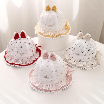 Spring 2026 Baby Girl Lace Bow Sun Hat