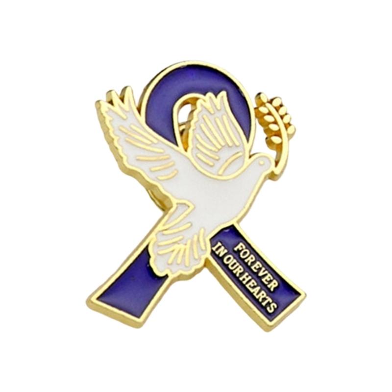 Peace Symbol Brooch Badge Pin With Ribbon Detail Shape Ideal For Weddings Business Meetings Everyday Wear