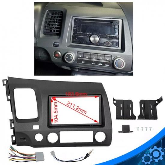 Double Din Car Radio Dash Kit w/ Wiring Harness Fits 2006-2011 Honda Civic
