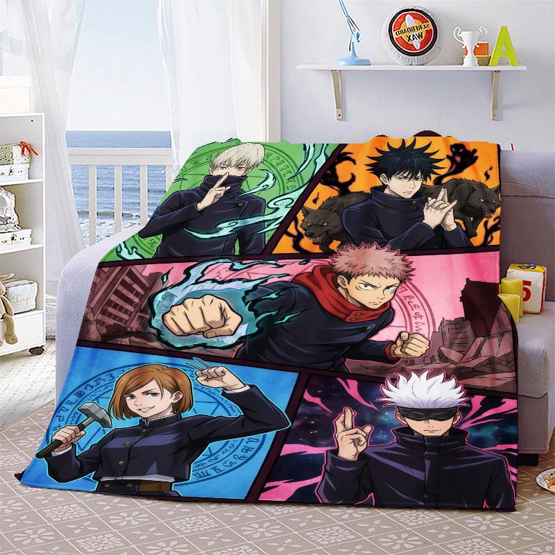 Jujutsu Kaisen Coperta Plaid Morbida Calda Accogliente per Divano Letto Leggera Decorazione per la Casa -QJY