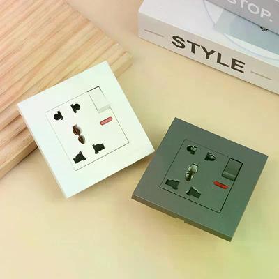 Universal 18W Type-C Quick Charge 5-pin Socket,Uk Wall Electrical Outlet With USB Charger,White Smart Double Power Socket Plug