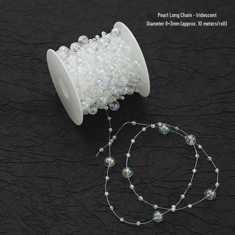 Handmade Pearl & Star Decorative Chain for DIY Flower Art