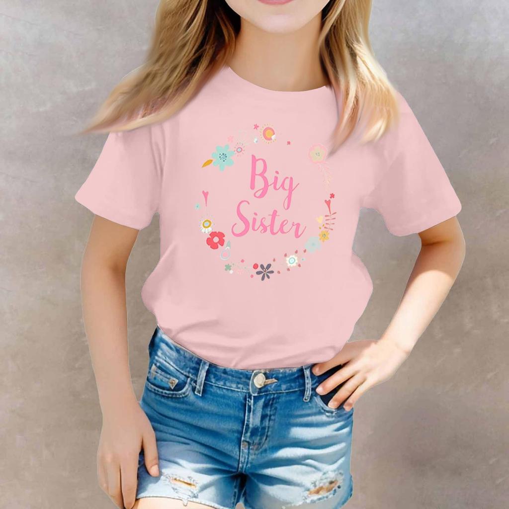 Toddler Girl Boy T-Shirts Kids Top Boys And Girls Printed Short Sleeved T-shirt