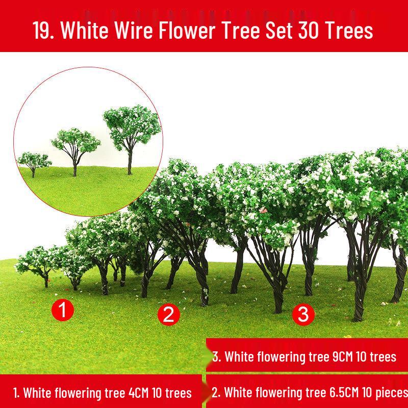 DIY Model Tree Set: Finished Landscape, Terrain, and Street Tree Ornaments