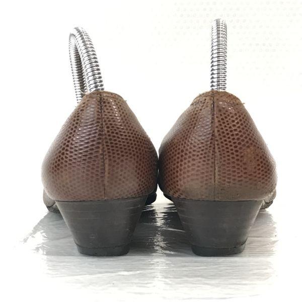 Salvatore Ferragamo Riemchenpumps 6.5C 23.0-23.5 Braunes Leder(GEBRAUCHT)