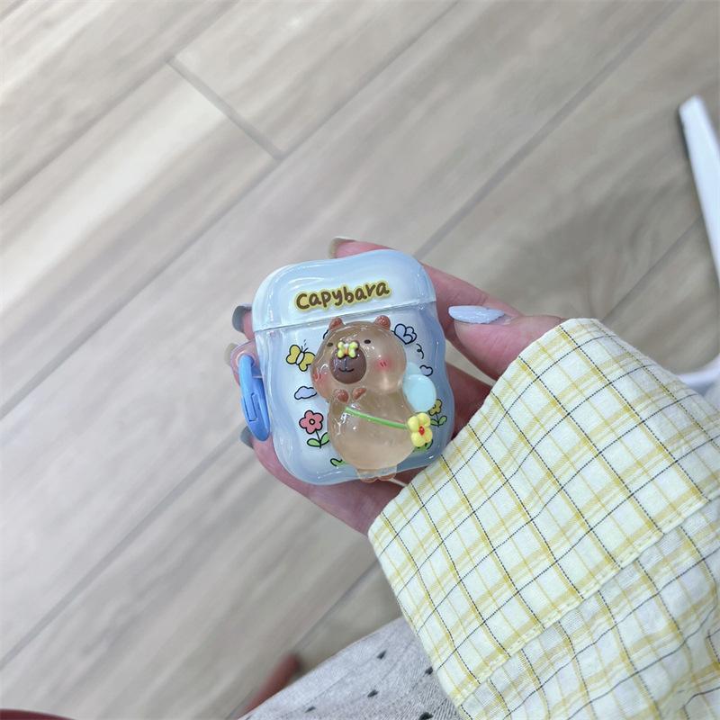 Three-dimensional capybara for AirPods 1 apple bluetooth wireless 1/1 generation pro1 earphone case cute pendant