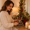 Kit Albero di Natale all'Uncinetto Set Decorazione in Filato Fai da Te