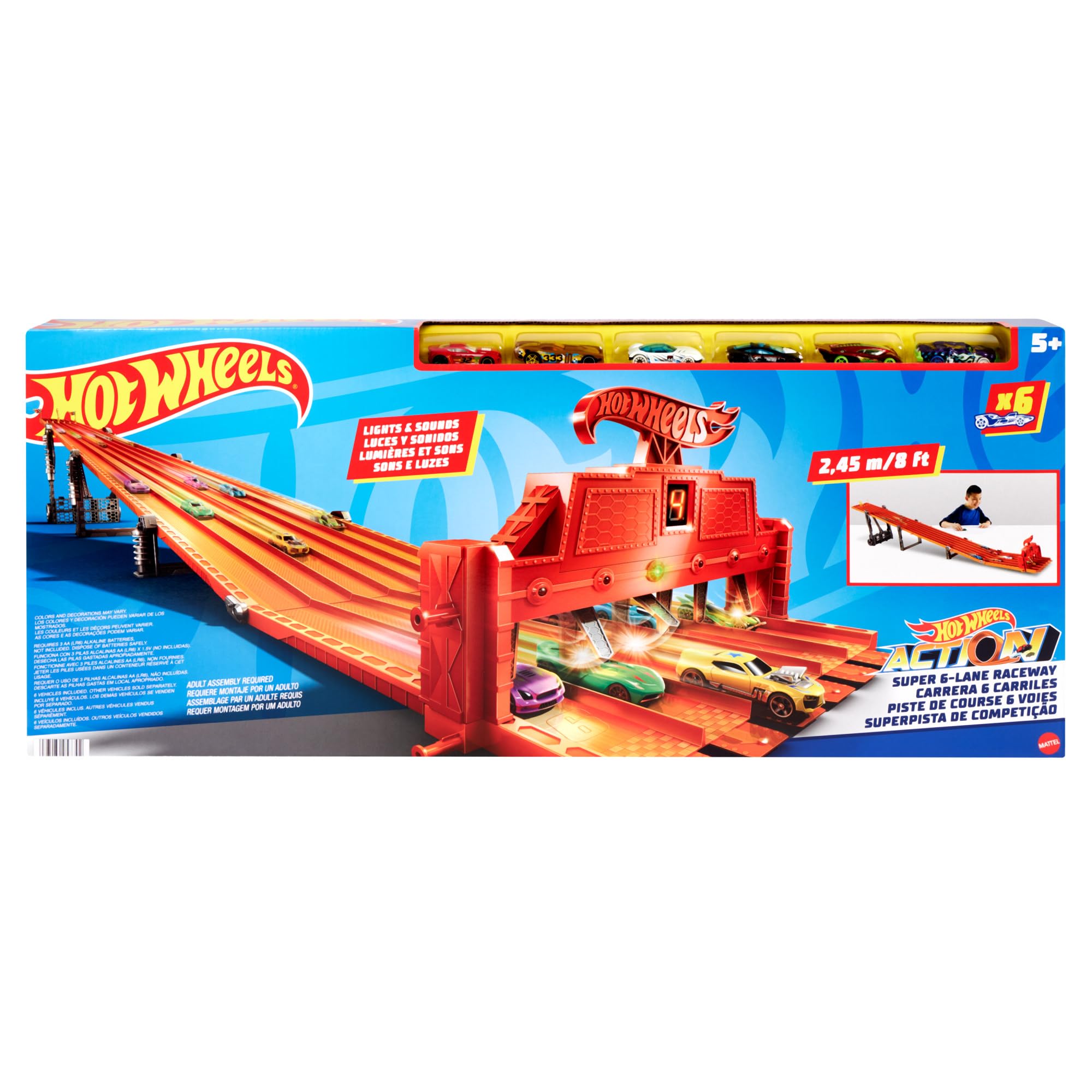 

Hot Wheels 6-полосная гоночная трасса для скоростного спуска [оригинальный японский продукт] (V1983)