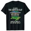 Fun "Flat Earth Association" T-shirt with Turtle and Elephant Print Street Style Round Neck Harajuku Short-sleeved for Women Y2K
