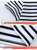 Boys' Cartoon Striped Cotton Short-Sleeve T-Shirt - Stylish & Versatile Summer Wear