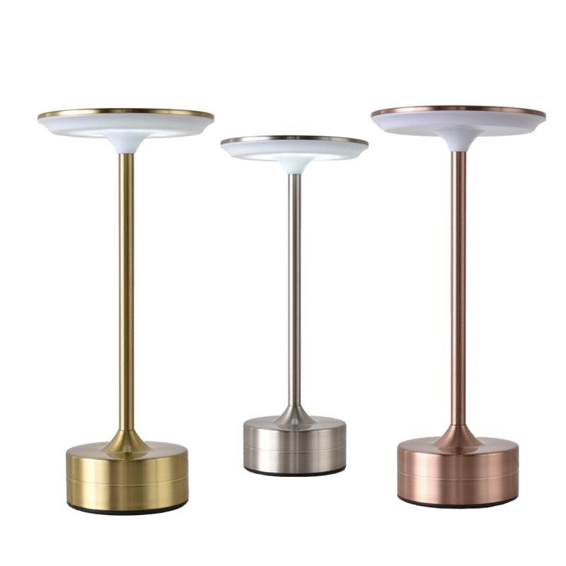 USB Rechargeable All-Aluminum Flying Saucer Table Lamp – Luxury Atmosphere Night Light