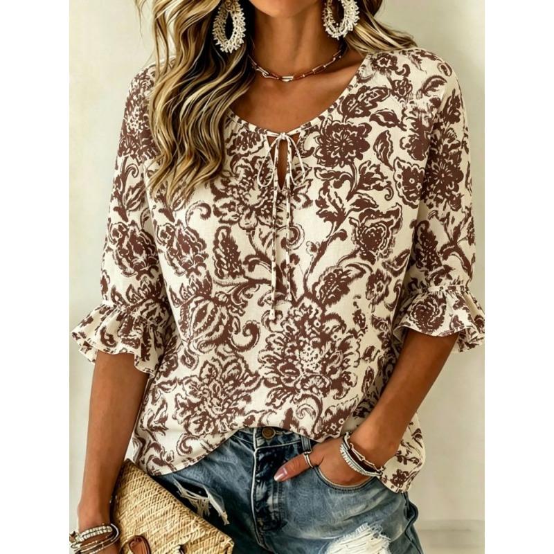 Daily Basic 3D Printed Women's Shirt, Loose Simple Casual Style, Skin-Friendly Durable Multi-scene Wear Top