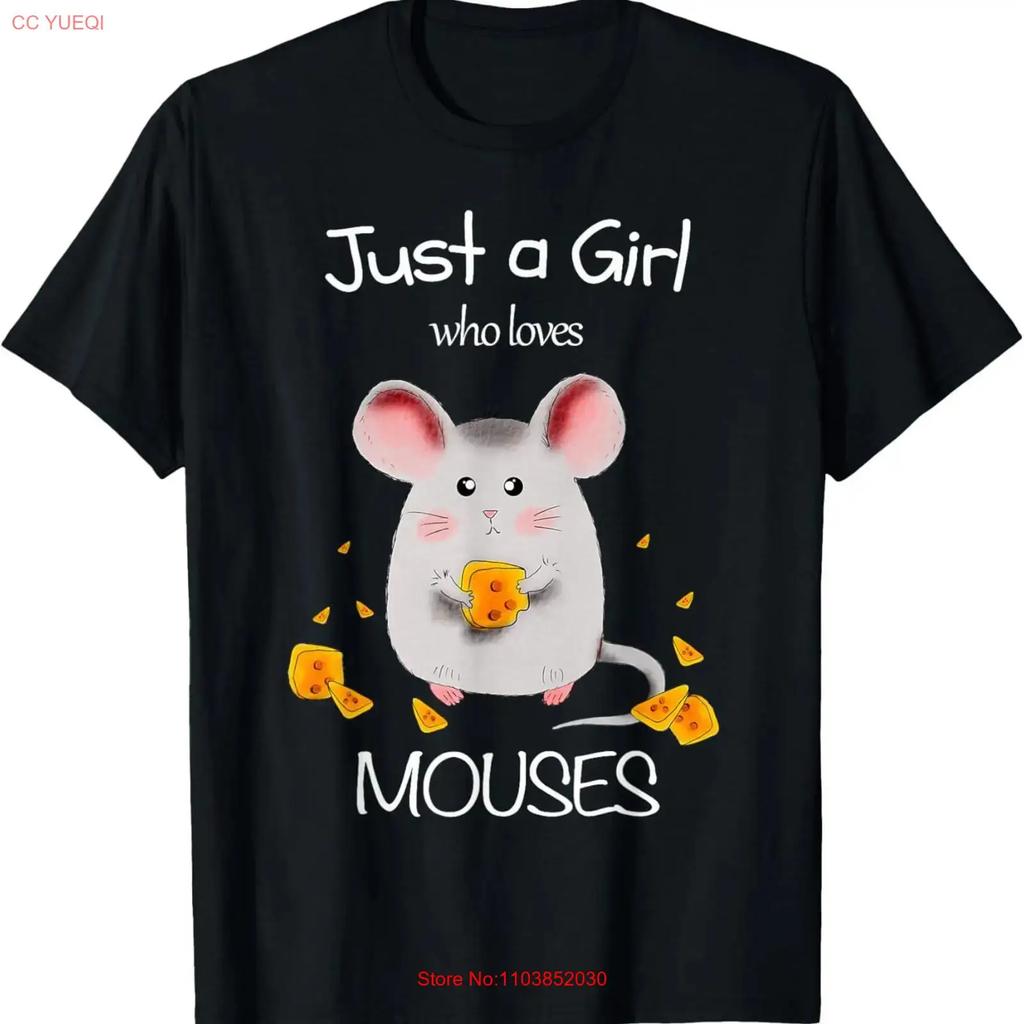 Just A Girl Who Loves Mouses Funny Cute Pet Lover T Shirt For Dad Mom Da Vintage Top For Everyday Wear Stretched