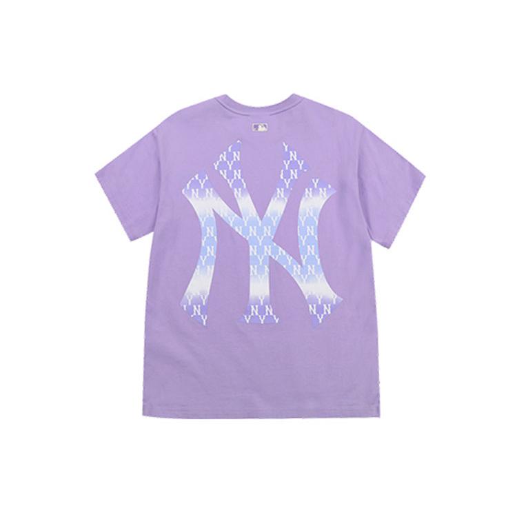 MLB New York Yankees T Shirts Unisex Blue Purple Crew Neck Moderate Straight Fit 31TSM5131-50V