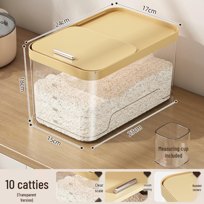 Home Rice & Flour Storage Bin: Insect-Proof, Moisture-Proof Sealed Container No Specifications