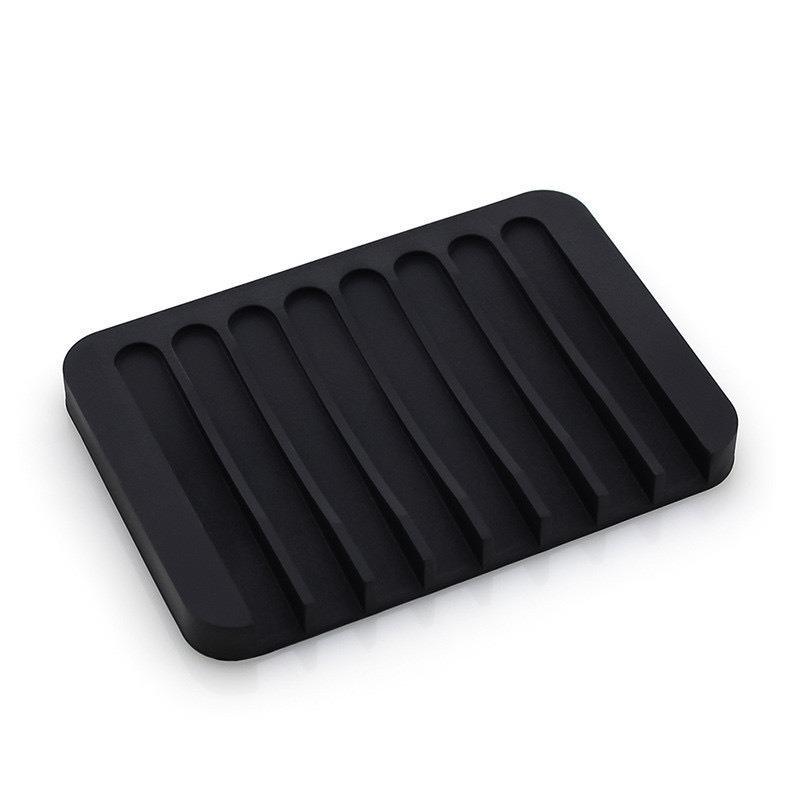 1Pc Quality Silicone Self-draining Soap Box - Stylish Solid Color for Showers Bathrooms Kitchens