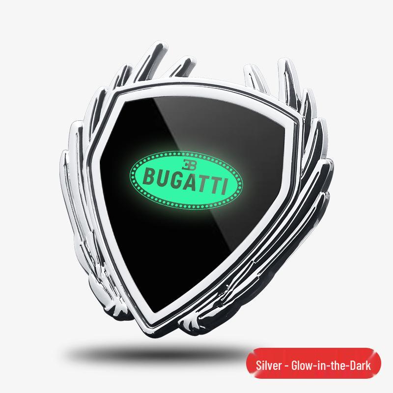 Bugatti Veyron and Chiron Metal Wing Badges, Side Window Emblems, Decorative Stickers