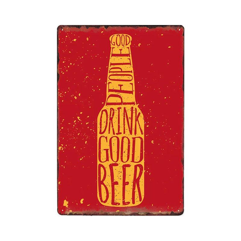 Beer Vintage Metal Tin Sign Chic Home Bar Cafe Poster Wall Decor Art Plaque Pub Tavern Retro Decorative Plates 20*30 CM