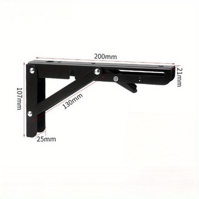 2pcs Folding Shelf Brackets Heavy Duty Stainless Steel Wall Mounted Collapsible Space Saving for Garage Workstation Toilet Shelf
