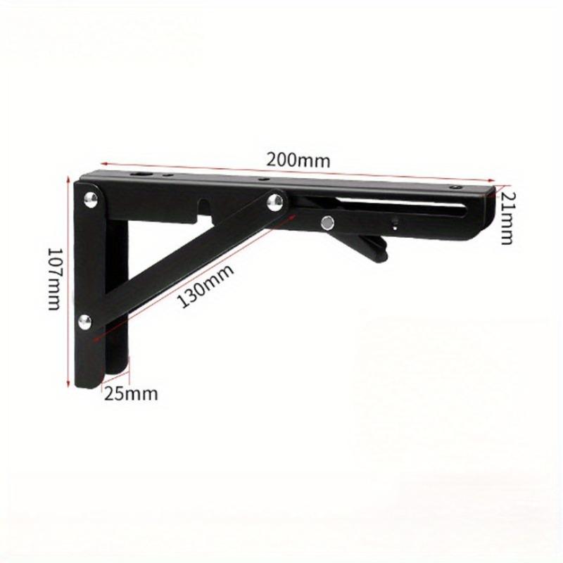 

2 шт. Складные кронштейны для полок Сверхпрочные из нержавеющей стали Настенные Складные Экономящие место для гаража, рабочей станции, полки для туалета чёрный