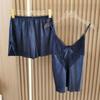 Women's Pajamas Summer Sexy K-style Thin Loose and Cute Ice Silk Strap Night Dress Shorts Two-piece Set Home Wear