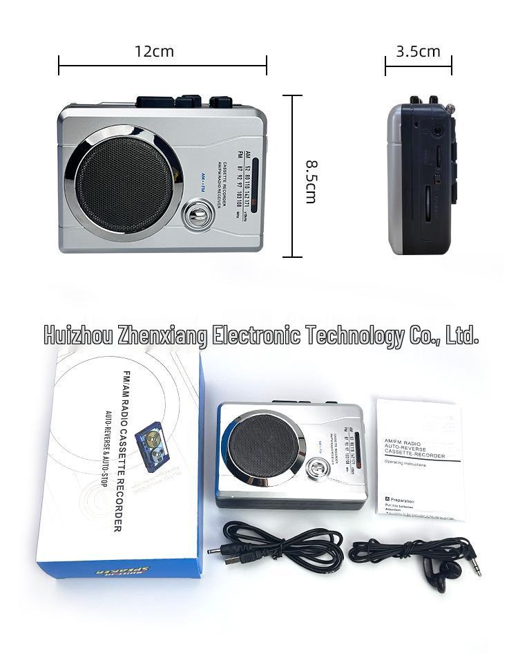 Portable Walkman Cassette Player with Built-in Speaker & Multi-band Radio for English Listening & Playback. Perfect for Students.