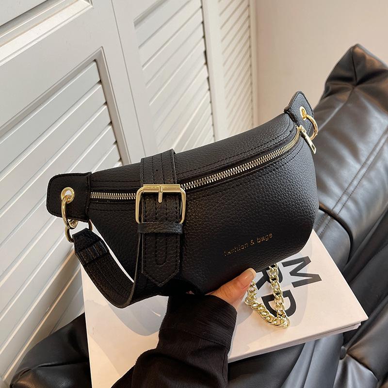 Korean version of small bag women's 2025 new fashion explosion messenger bag popular shoulder bag chest bag fanny pack