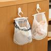 Wall-mounted Clothespin Bag Breathable Washable Laundry Storage Mesh Foldable with Hanger Clothes Pin Holder Travel