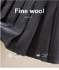 Women's High-Waisted Woolen Pleated A-Line Skirt - Slimming Autumn/Winter Academy Style