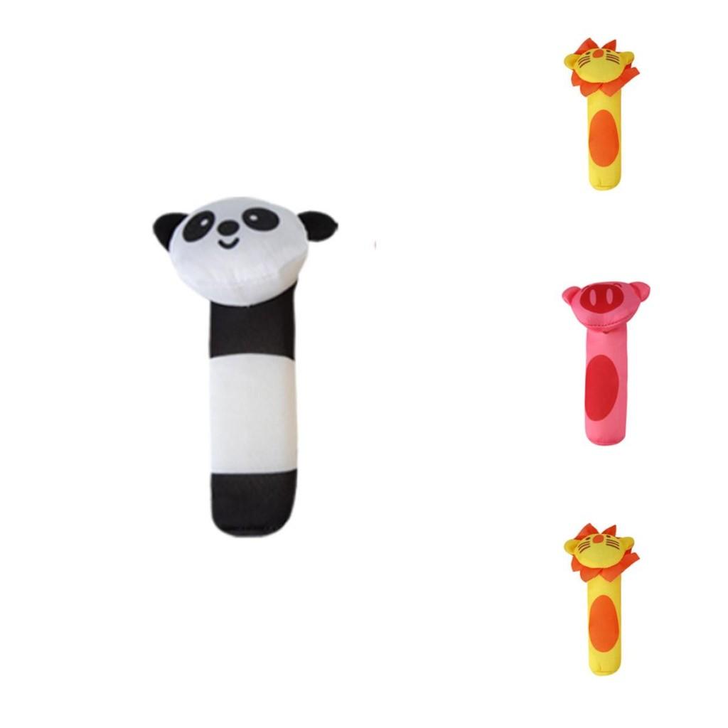 Cute Animal Bell Rattle Plush Toy For Soothing And Visual Development Of Newborns