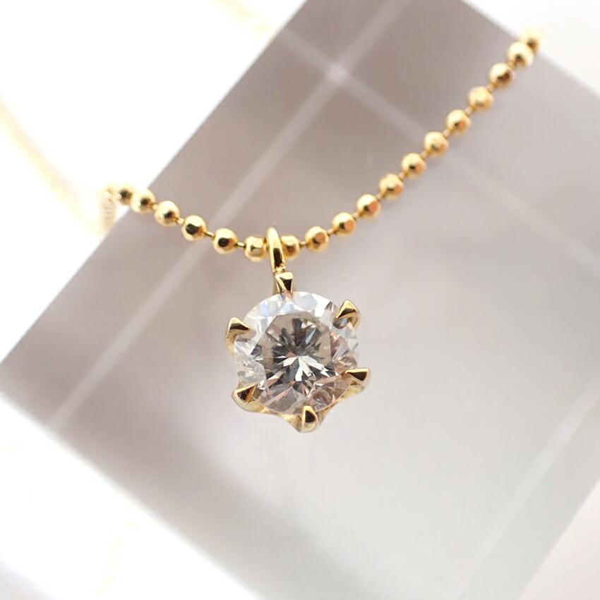 [Used] K18 Diamond/0.688ct Necklace/Pendant/j66-1