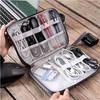 Cable Storage Bag Multifunctional Digital Cable Organizer Power Bank Earphone Storage Case Black