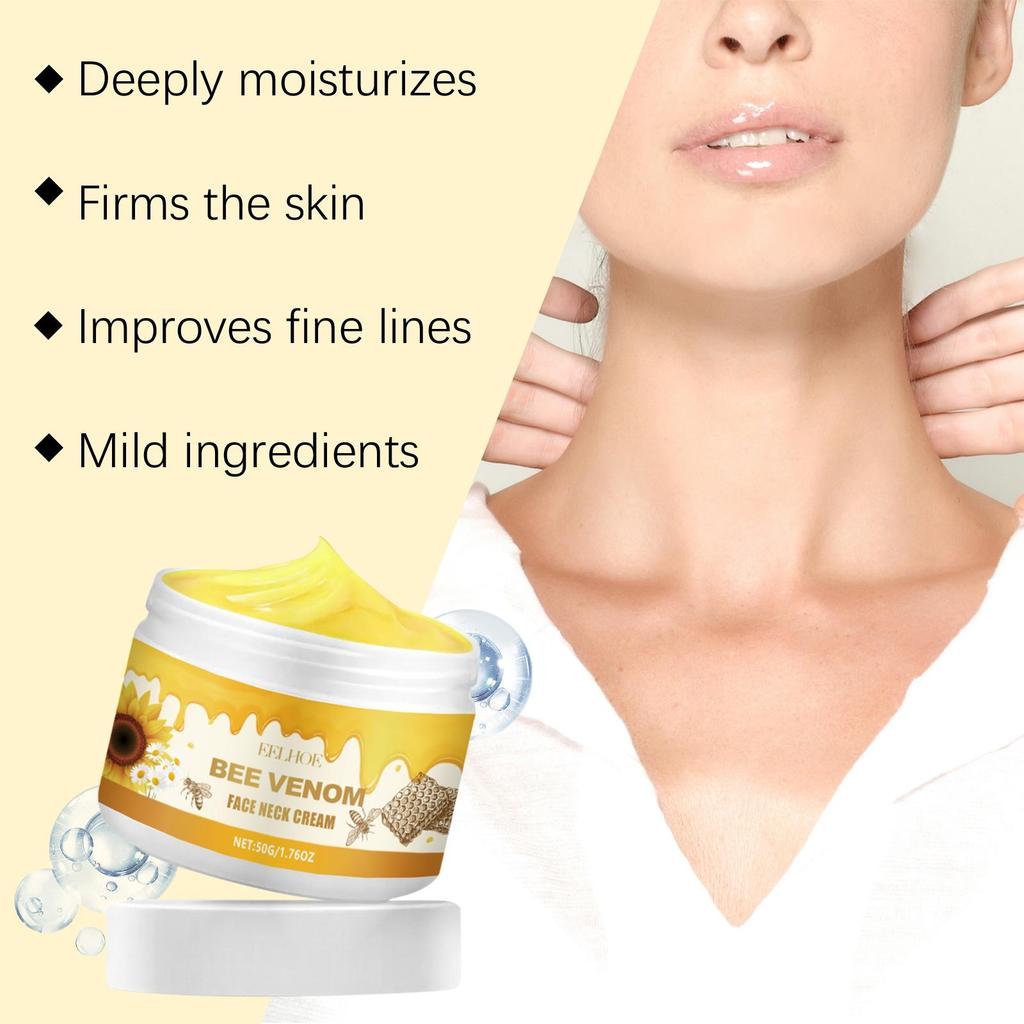 EELHOE Honey Lifting Neck Cream Deep Moisturizing Face Repair Skin Barrier Smooth Hydrated Skin Firming Tightening Cream 50g