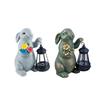 Outdoor Bunny Figurine Resin Rabbit Statue Solar Powered Garden Decoration for Easter Spring Festival Front Door Lawn