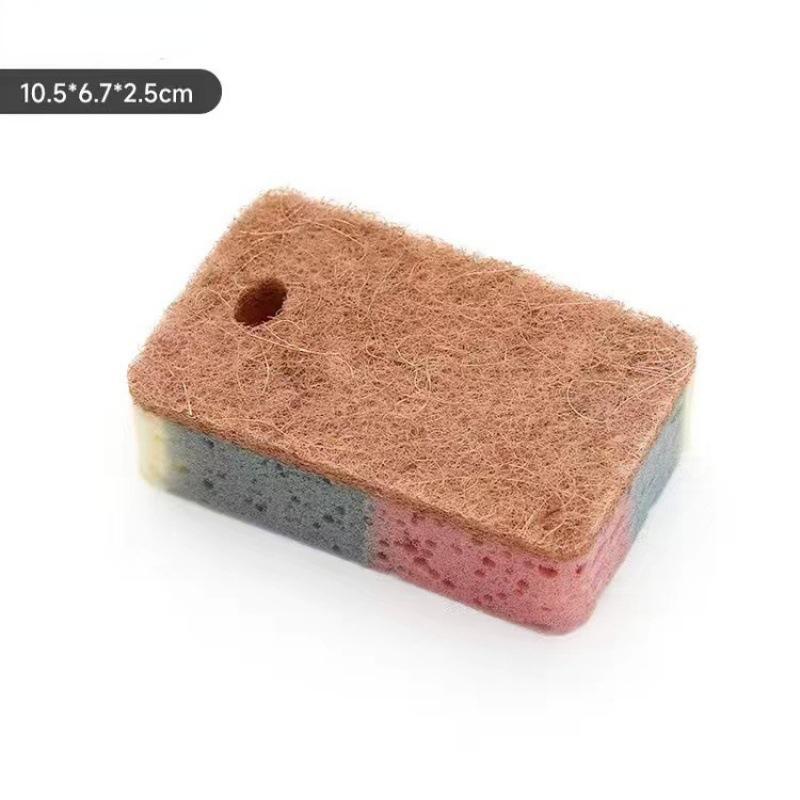 

5 шт. губка для мытья посуды, древесная целлюлоза, хлопок, цветная волшебная губка для чистки, щетки для удаления ржавчины, кухонный инструмент для мытья 1PCS