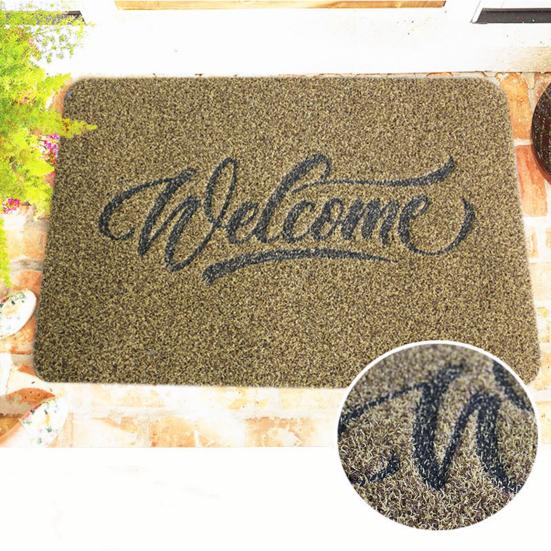 Front Door Mat Welcome Letter Print Home Decor Durable Front Entrance Floor