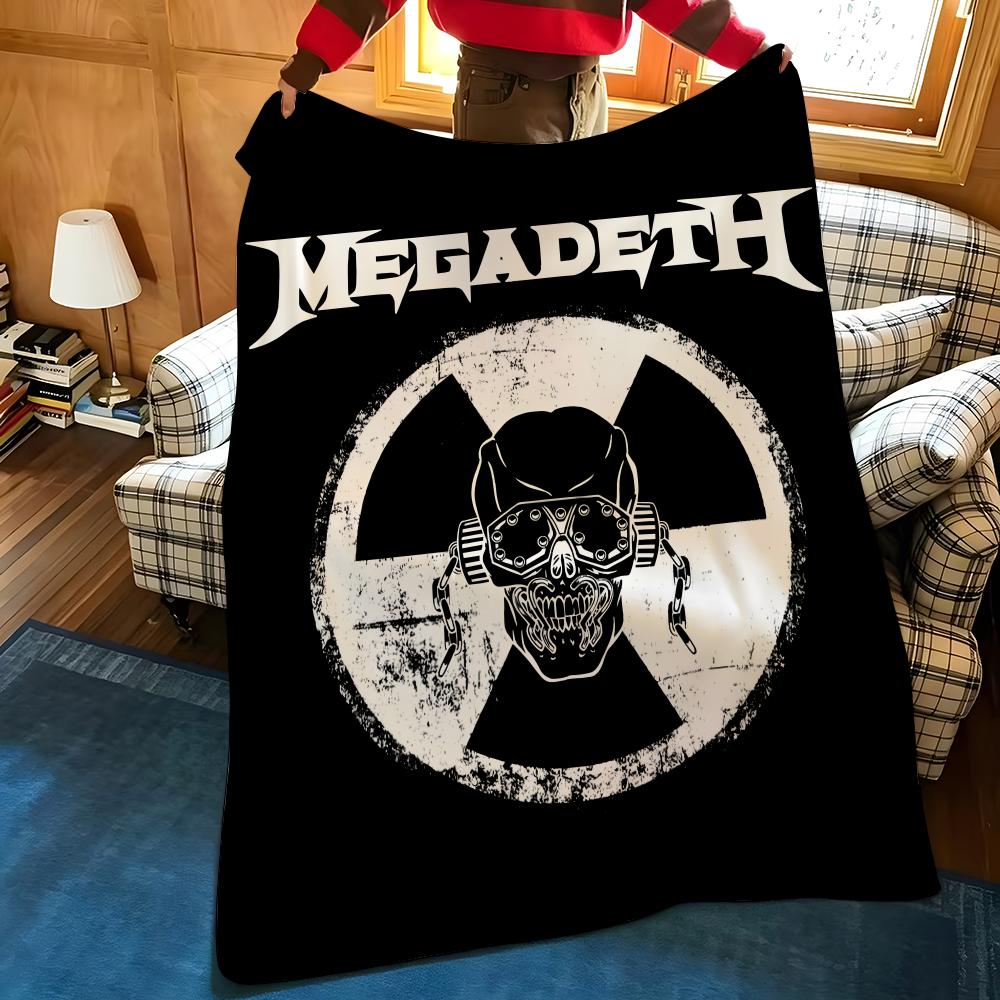 Music M-Megadeth Throw Flannel Blanket Suitable for Sofas Beds Offices Travel, Camping Chairs