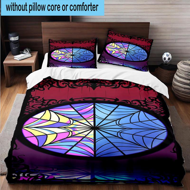 3PCS Colorful Web Adams Design 3pcs Bedding,Including 3PCS Duvet Cover And 2pcs Pillowcases Perfect for Christmas,Ideal for Bedroom, Dormitory
