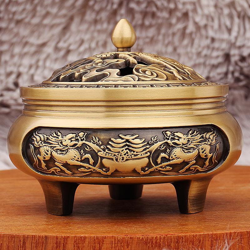 

Антикварная латунная тренога-килин для благовоний для дзен-чайной церемонии